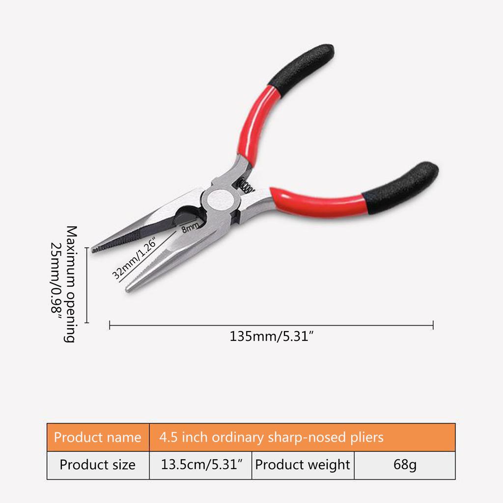 Needle Nose Pliers Terminals Crimping Plier Jewelry Making Hand Tool Electrical Clamp Diy Atomizer Tool Sharp Nose Plier