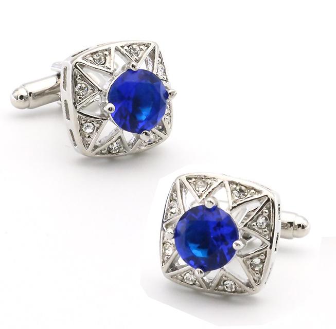 Igame Crystal Cuff Links Quality Brass Material Stone Cufflinks For Wedding Men