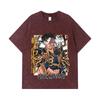275 GSM Washed T-shirts 100% Cotton Record of Ragnarok V7 Print Unisex Heavy Cotton T Shirt