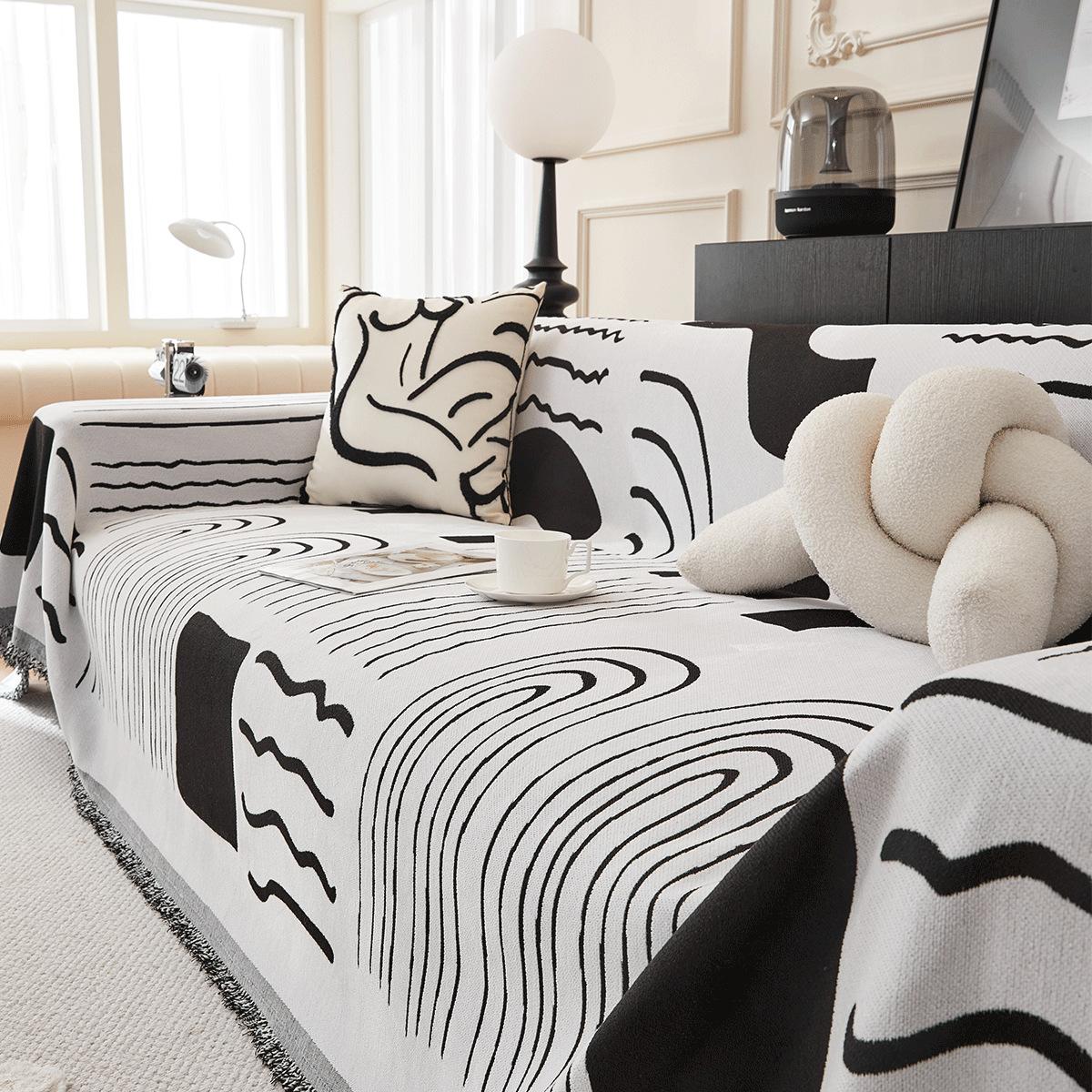 

Одеяло для дивана, современное декоративное полотенце для гостиной, сиденье на 1/2/3/4, простой и просторный, универсальный синель для четырех сезонов 180x230cm