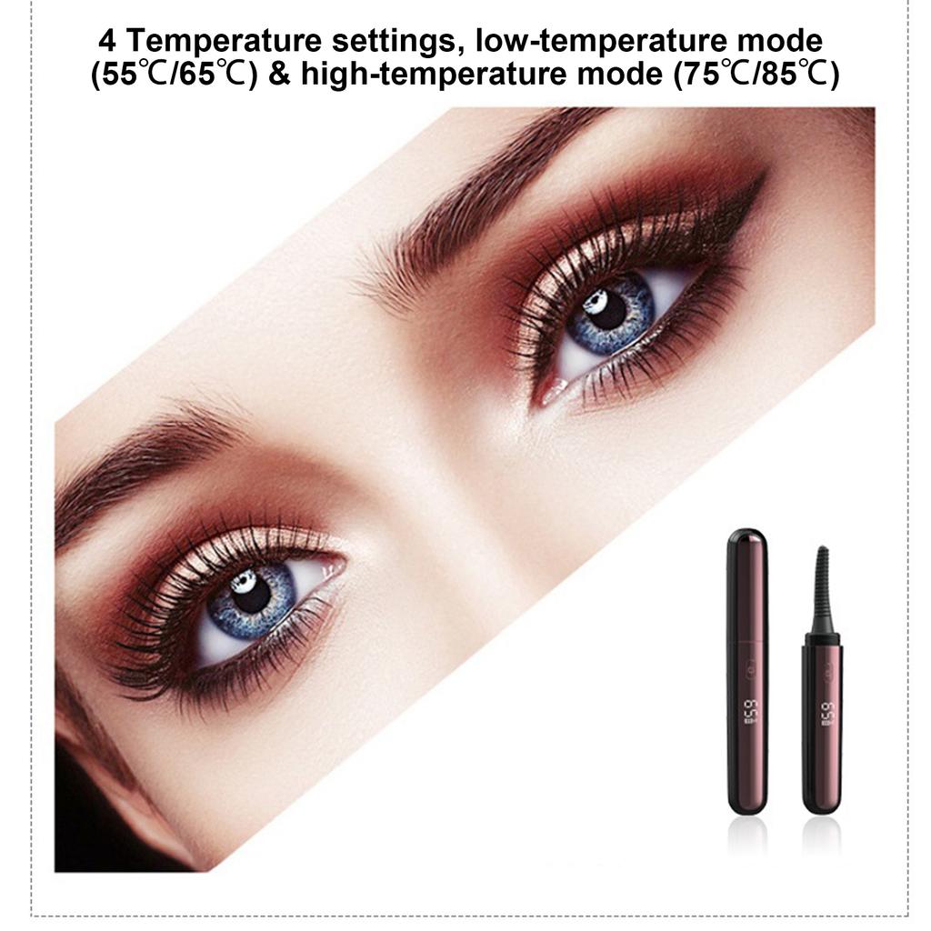 Electric Eyelash Curler Heated Eyelash Curler Smart Eye Lash Curling Clip with 4 Temperature Modes