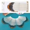 12Pcs Nylon Hand Drawn Watercolor Pointed Round Flat Head Flat Brushes Painting Brushes  Gift