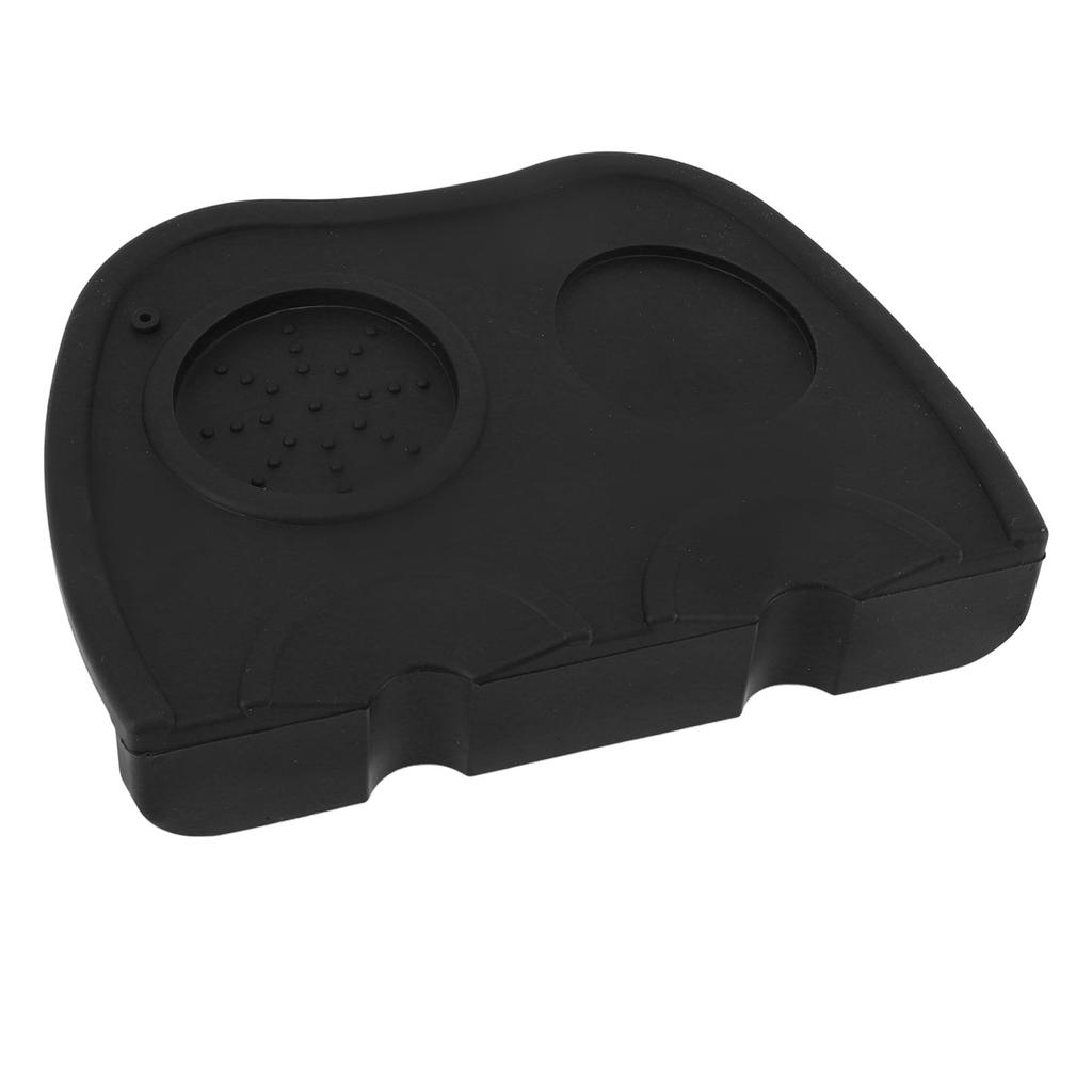 Coffee Tamper Mat Double Hole Anti Slip Corner Coffee Tamping Mat Tool for Home Kitchen Office Bar