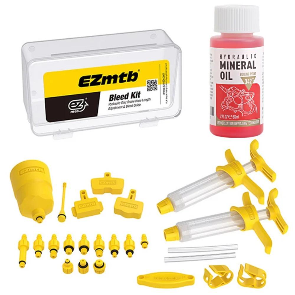 Bike Mineral Oil Injector Tool Brake Fluid Filler Oil Bleeder Hydraulic Disc Brake Maintenance Syringe Kit or1 bottle of oil