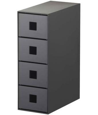 Jitsugyo Sonnenbrillen-Zubehör-Aufbewahrungskoffer, Schwarz, xx Tower, Brillenaufbewahrung, 4 Etagen, Schublade, 6134 & Ca.. B8,8 T17,5 H25,3cm