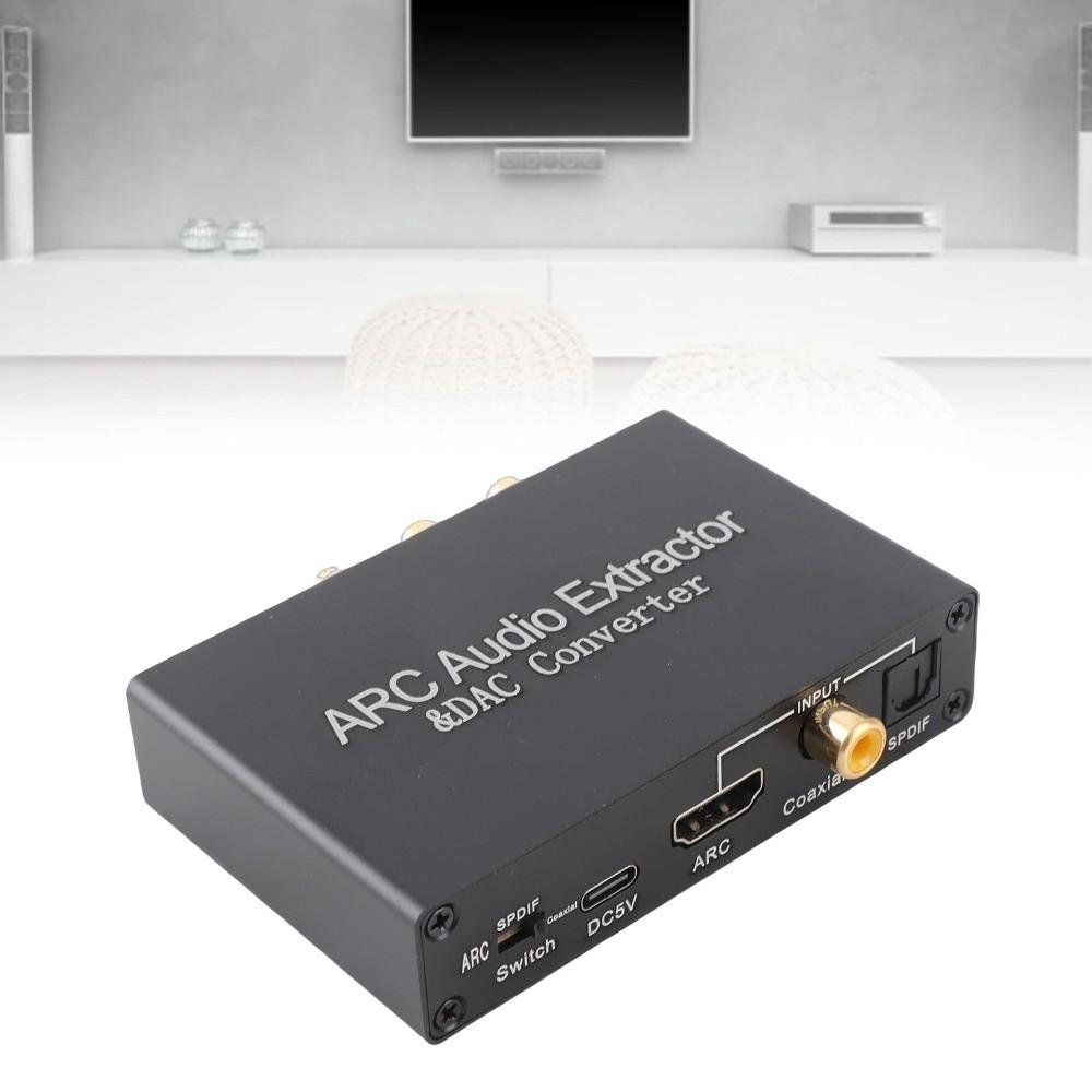 192KHz HD Output ARC Sound Extractor Toslink To Headphone Jack Adapter for TV