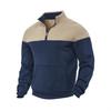 Outdoor Fashion Hoodie With Colorblock Design And Stand Collar For Men