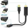 HDMI to DisplayPort Adapter 4K@60Hz, USB Powered HDMI Male to DP Female Converter, Gold-Plated, for PS5 Xbox TV Box Laptop Desktop to DP Monitor