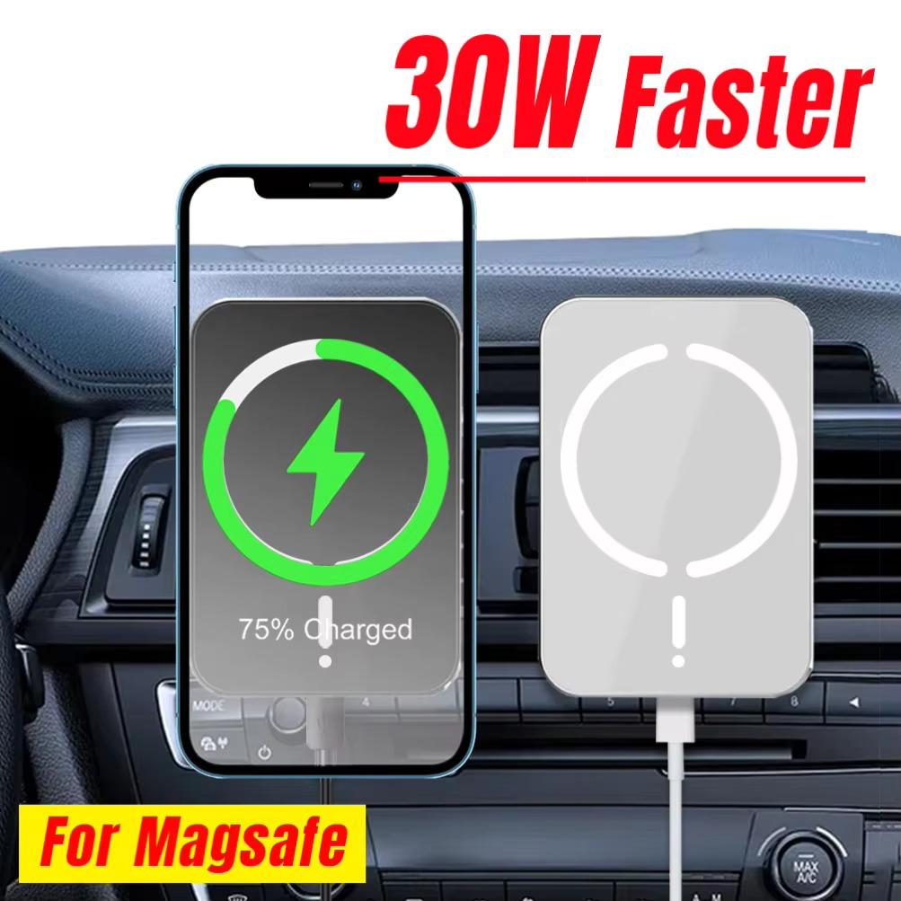 11W Magnetic Car Air Vent GPS Phone Holder Stand Wireless Charger For Magsafe iPhone 16 11 11 11 17 Pro Max Cell Fast Charging