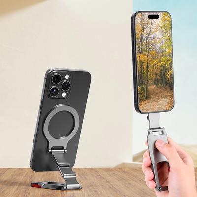 Magnetic Phone Holder with Suction Cup Magsafe Folding Metal Clip For Phone Shooting Multifuctional 1/4 Expansion Holder