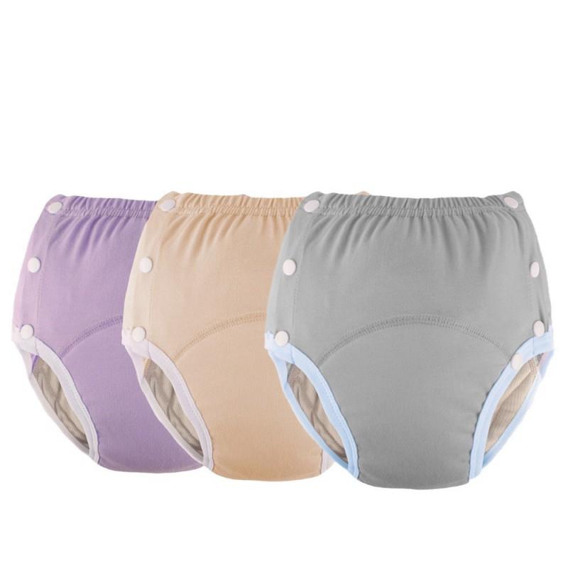 Reusable Cotton Adult Incontinence Pants With Side Snap Elderly Men Women Washable Absorbent Underwear