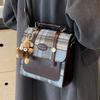 Fashion Women's Handbag Minimalist Plaid Backpack with Adjustable Strap, Casual Versatile Travel Daypack