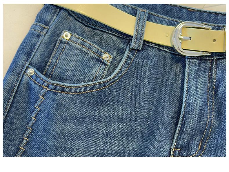 Damen Hellblaue Weitbein-Hose, Hohe Taille, Slim Fit für Birnenform - Frühling/Herbst 2025 Trend