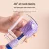 Portable Baby Bottle & Nipple Brush Set with Storage Box and Draining Rack for Travel