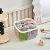 Desktop Pop-up Storage Box Mini Trash Can with Lid Dust Proof Makeup Sundries Bucket Organizer Holder Case