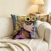 Anime J-JoJos Giorno Giovanna Square Double-Sided printed Pillow Case Bedroom Bedside Pillow Sofa Cushion Cover