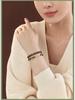 Tan Wangqing Natural Green Sandalwood & Hetian Jade Silver Bracelet - New Chinese Ancient Style Gift for Women