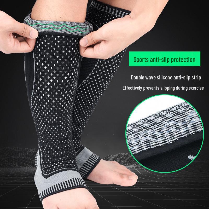 HT020 Breathable Compression Calf Sleeves: Extra Long Support for Basketball, Football, and Hiking
