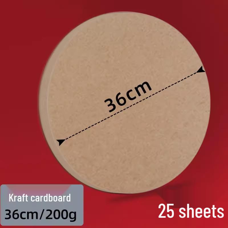 Double-Sided Round Drawing Cardstock - White, Black, Kraft Paper