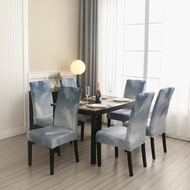 1PC Geometrische Stuhlhusse Elastischer Sitzschutz Stuhlhussen für Esszimmer Küche Hotel Wohnzimmer Hochzeitsbankett