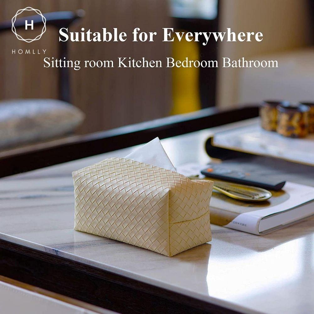 Homlly Leather Tissue Box Cover (X2PCS)
