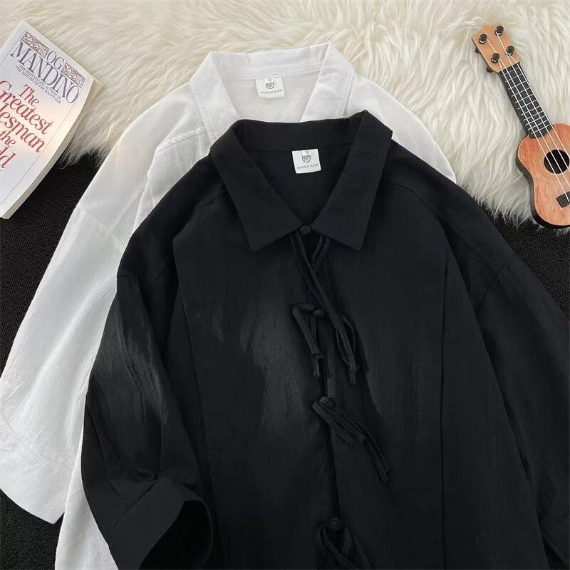 Half Sleeved Men'S Design Sense Niche Summer Trend Top Versatile Handsome Casual Shirt