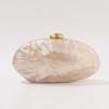 New Acrylic Oval Shell Shoulder Bag for Women Fashionable Chain Crossbody Evening Clutch Purse