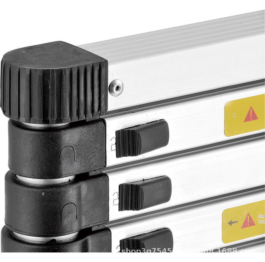 Portable Aluminum Alloy Folding Telescopic Ladder - Single-Sided Household Use