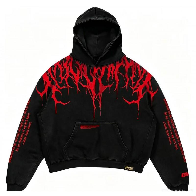 Unisex Hooded Pullover Sweatshirt With 3D Digital Print Streetwear Hip Hop Style Loose Fit Long Sleeve