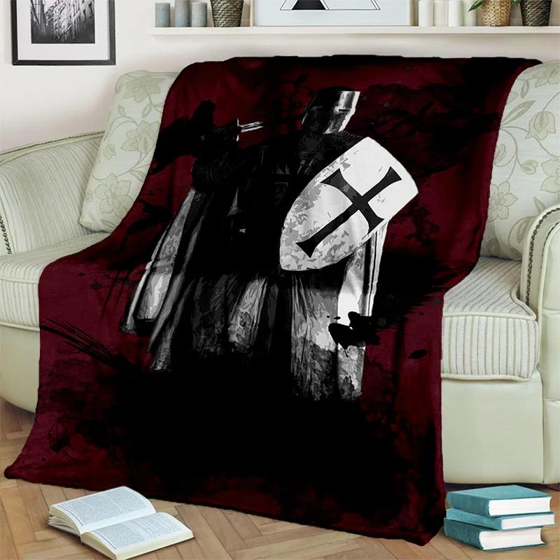 Templar Cavalier Knight Crusaders Games Blanket,Soft Throw Blanket for Home Bedroom Bed Sofa Picnic Travel Office Cover Blanket
