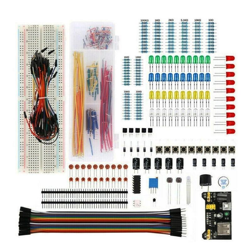 Electronic Starter Kit Comprehensive  Electronics Package 830 Hole Breadboard Learn with Tutorial and Components