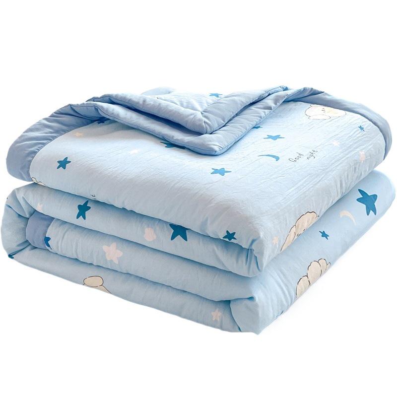 Xinjiang Cotton Summer Quilt - Double or Single Air Conditioning, Machine-Washable, Dorm-Friendly, Lightweight Cool Quilt