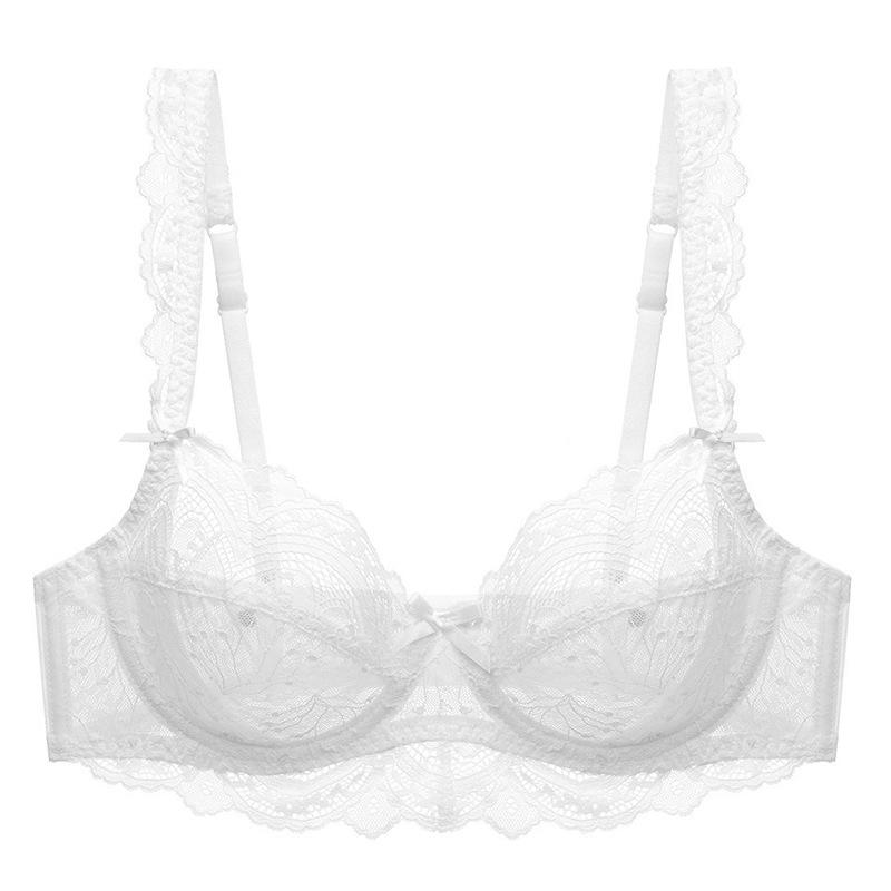 

Ультратонкий прозрачный кружевной бюстгальтер большого размера - Поддерживающий, Минимизирующий эффект для большой груди 95C