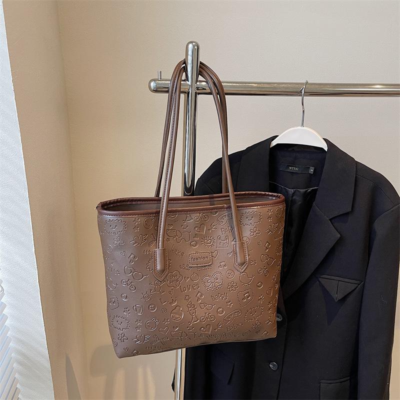 Large capacity premium texture commuter handbag summer new shoulder underarm bag tote bag