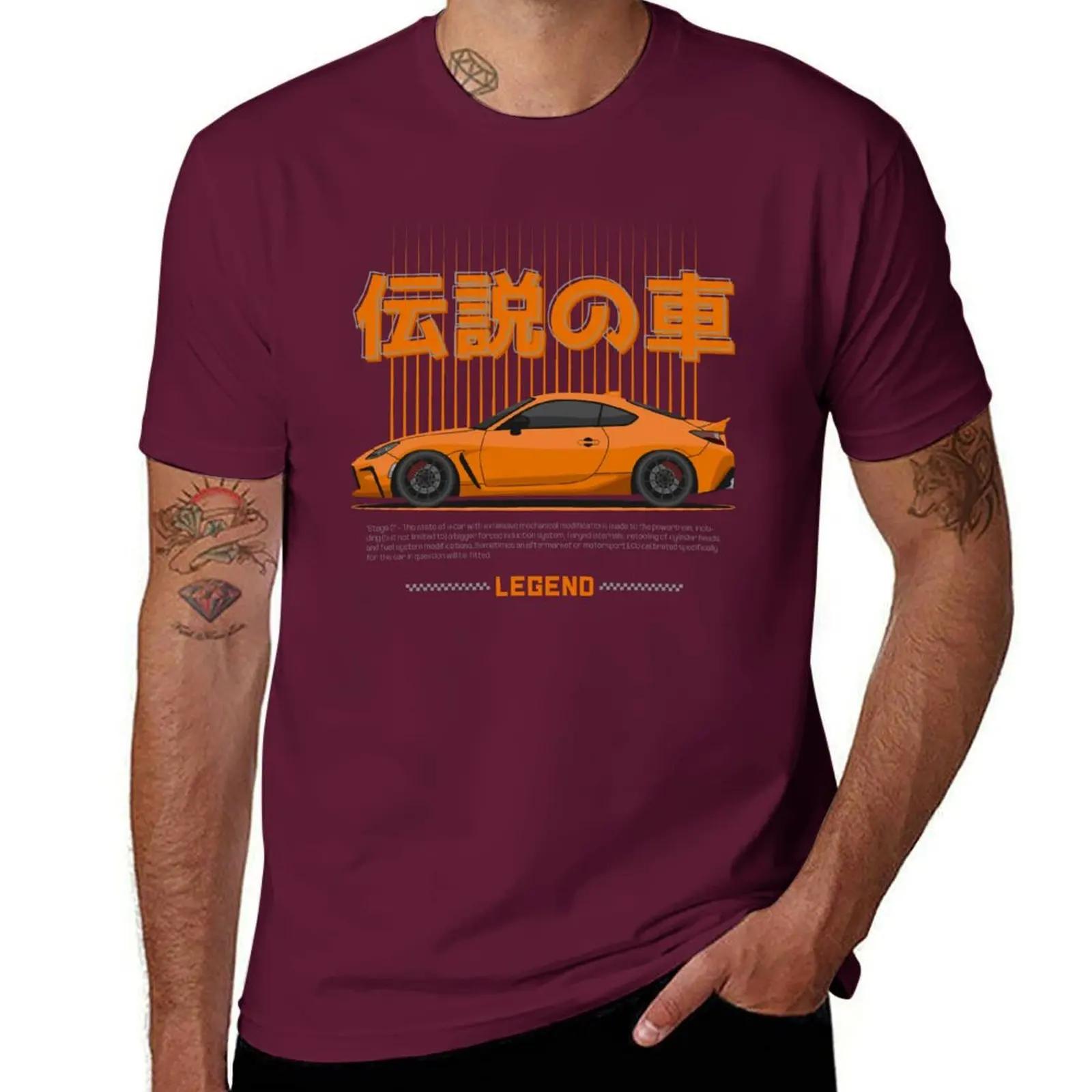 Тюнер Оранжевый GR86 JDM Футболка топы мешковатые рубашки спортивные фанаты оверсайз футболка Футболка с коротким рукавом мужская S
