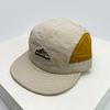 New Unisex Flat Eave Letter Mountain Embroidery Baseball Hats Breathable Color Block Sunshade Quick Drying Peaked Caps Versatile
