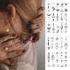 1 Sheet Sun Crescent Totem Chain Temporary Tattoos For Women Finger, Fake Tattoo Sticker Waterproof Long Lasting Realistic Tatoo