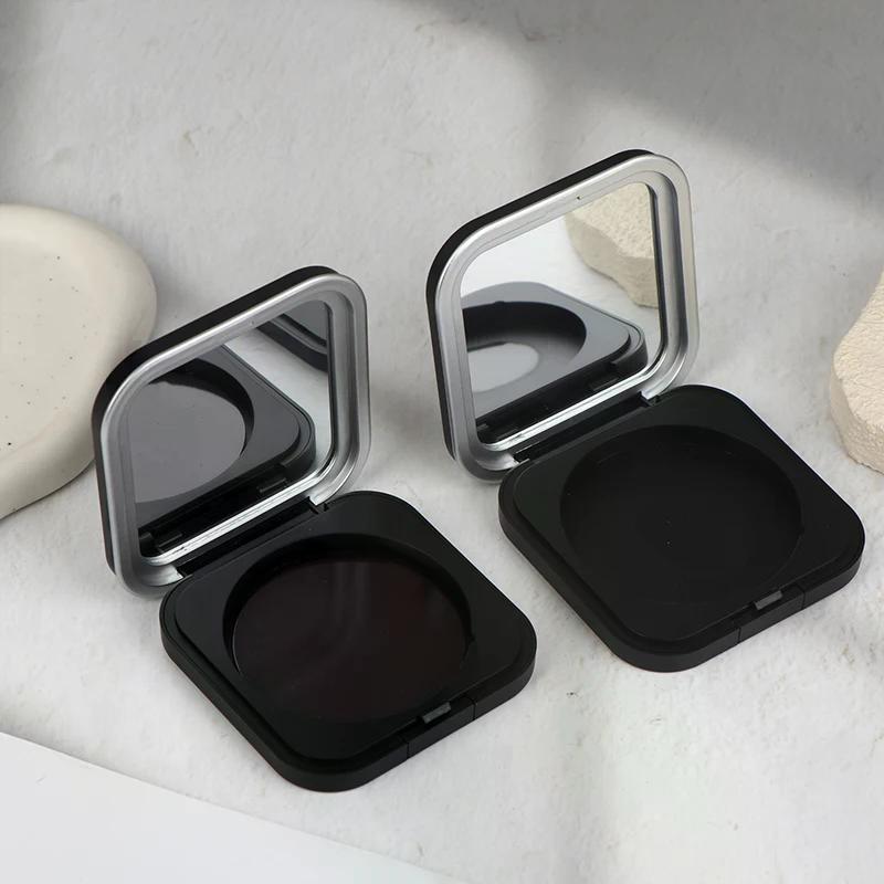Leere magnetische Kosmetik-Palette Halterbox mit Spiegel Runde Gitter 60mm Platte Lidschatten Rouge Lippenstift DIY Puder Make-up Box