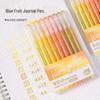 Warm Yellow Series Blue Fruit Neutral Pen: New Color for Student Planning and Children's Doodling