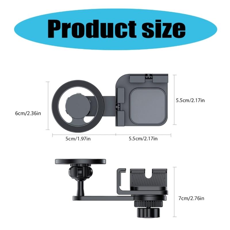 Adjustable Angles Car Cell Phones Holder 360 Degree Rotation Quick Attach Magnetic Car Phone Brackets Simple Installs