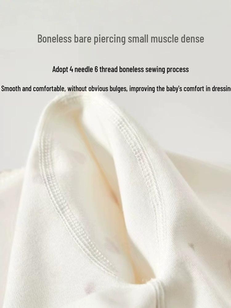 Pure Cotton Long Sleeve Baby Bodysuit for All Seasons