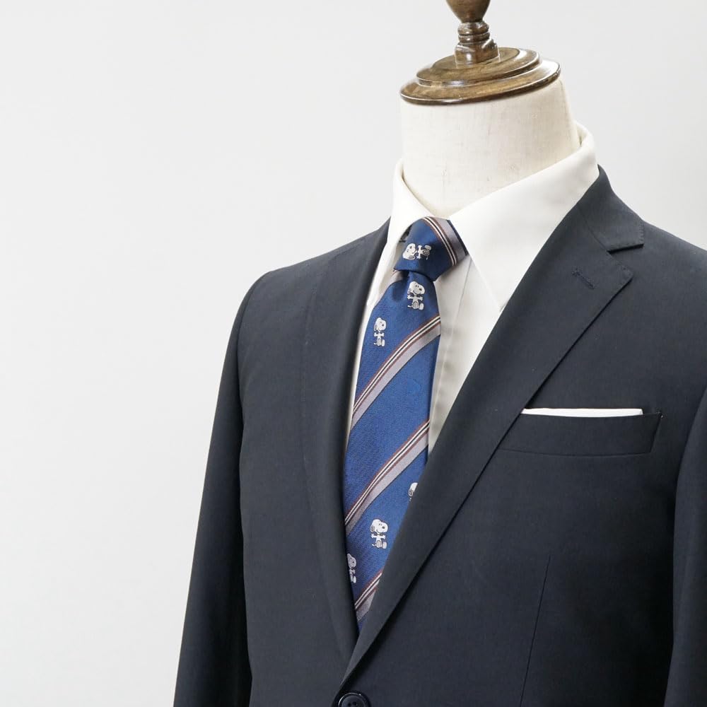 Peanuts Snoopy Tie, Navy Blue, PN916762