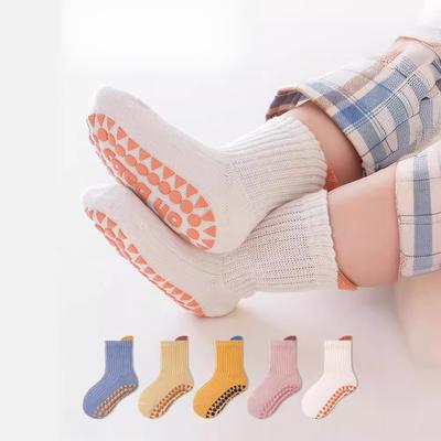 3 Pairs Kids Cotton Socks Boys and Girls Cute Comfortable Breathable Baby Non-slip Floor Socks Spring Autumn For 0-5 Years
