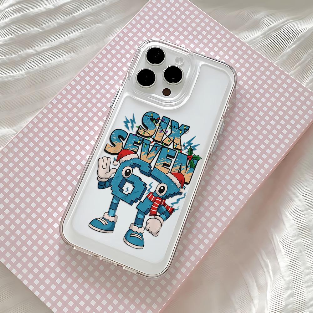 Phone Case For Bold Number 67 Graphic iPhone 17 16 16e 15 14 13 12 11 Mini Pro Max X XR XSMax 8 Air Plus Transparent Back Cover