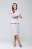 Classic Mid-length Pencil Skirt with Pastel Color Lining
