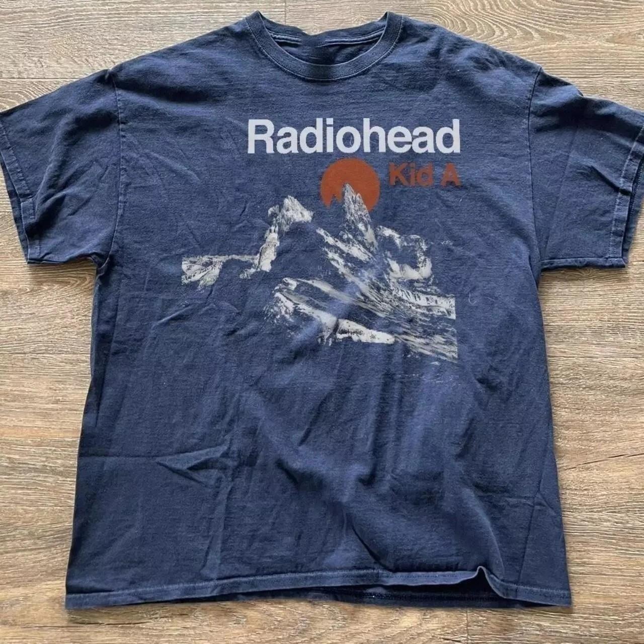 Radiohead Kid A Albums Tour Rare Navy Unisex Shirt Reprint S-5XL KH15871 XXXXL