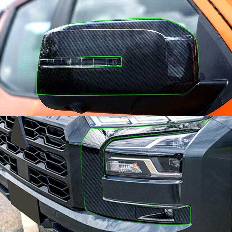 Mitsubishi Triton L200 2023-2024 Exterior Set: Rearview Mirror, Fuel Tank Cap, Headlight Eyebrow, Tailgate, Door Bowl