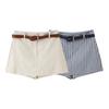 Araltay New Women Clothes Western Style Stripe Belt Young Wind Comfortable Casual Culottes 1478110104