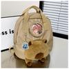 Capybara Nylon Cute Student Backpack Embroidered Multifunctional Kids Storage