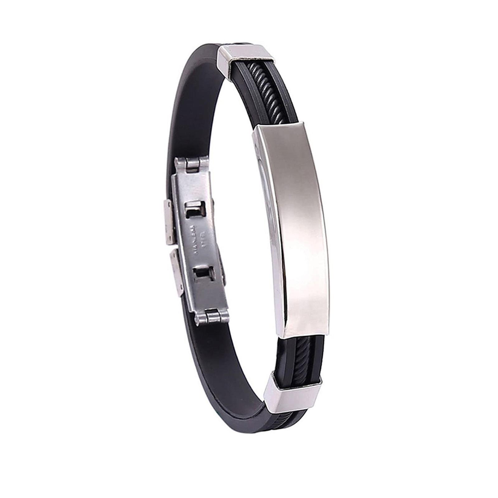 

Титановый браслет для детоксикации лимфы, регулируемый браслет для мужчин и женщин One Size чёрный